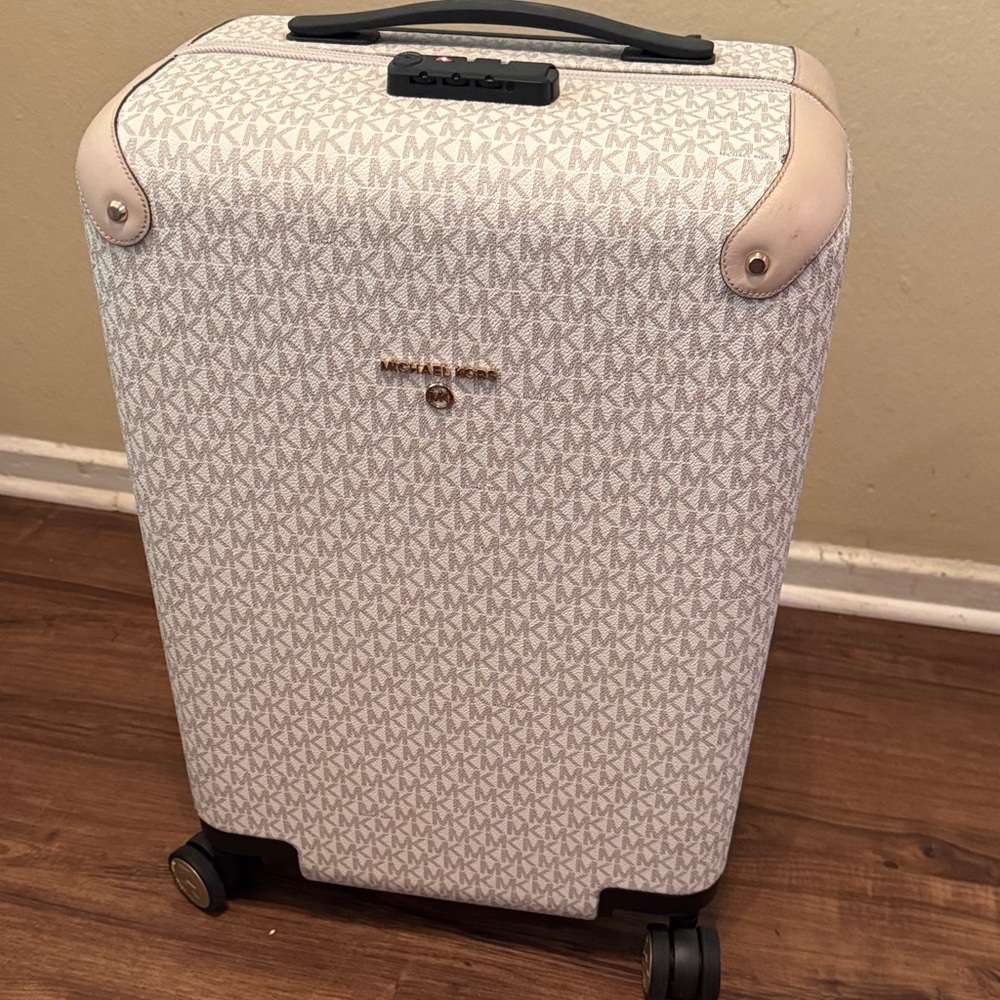 Michael Kors Cream and Tan Monogram Luggage